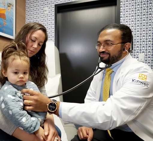 Pediatric doctor with stethoscope